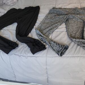 No Boundaries Charcoal and Black Leggings